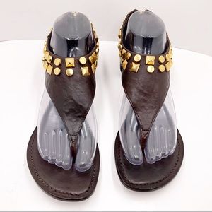 {Tory Burch} Gold Studded Sandals